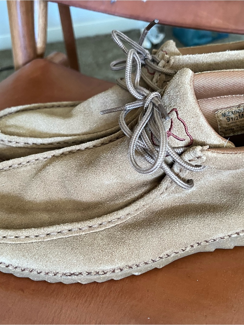 Twisted X Men's Suede Moc Toe Slip-Ons in Tan